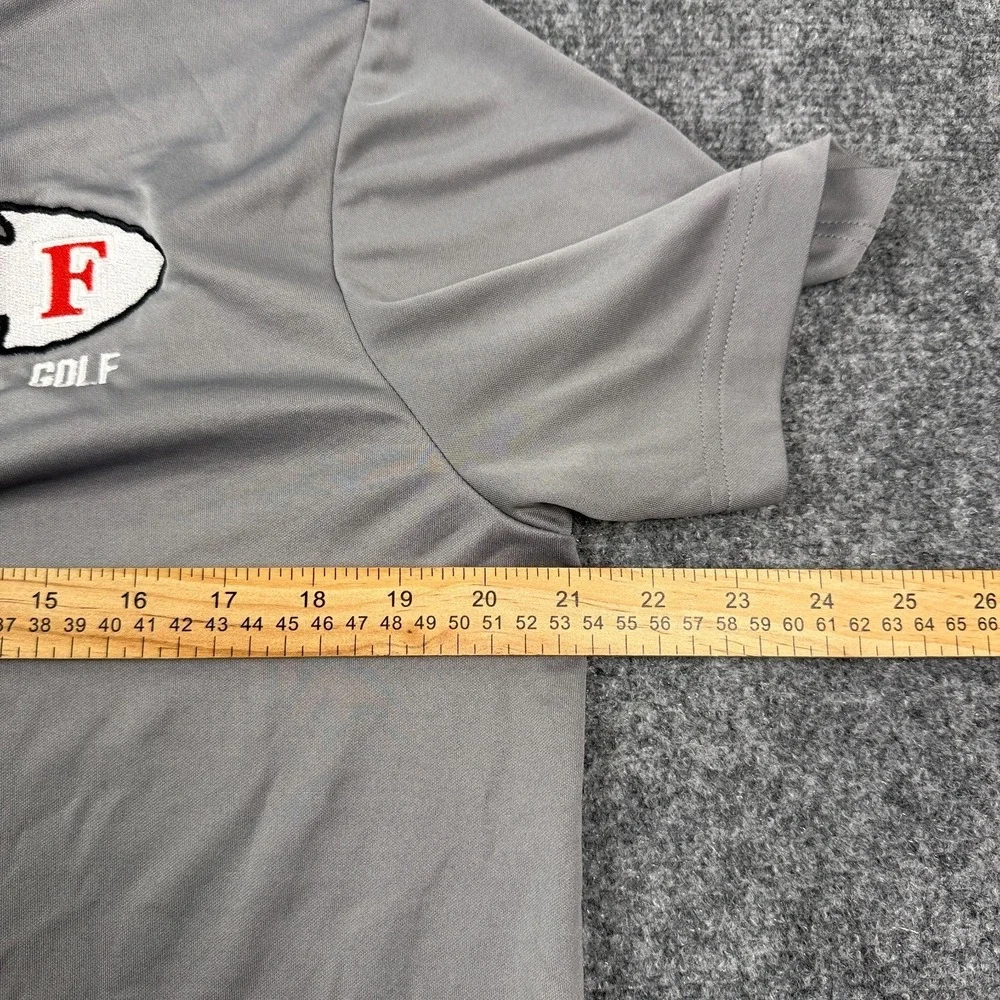 Adidas Golf Polo Shirt Mens Medium Performance‎ Gray Moisture Wicking